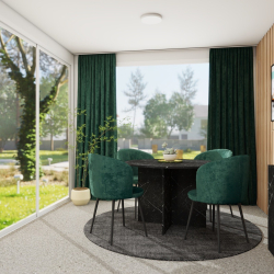 Prostor za pogovore ob panoramskem oknu