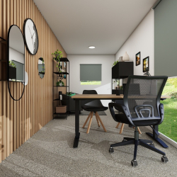 Pisarna Hosekra Noir z veliko naravne svetlobe