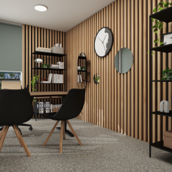 Delovni kotiček modularne pisarne Noir