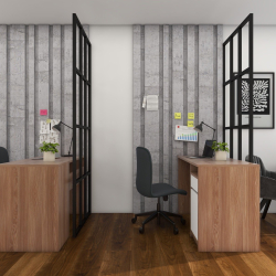 Pisarna Vista z dvema delovnima postajama