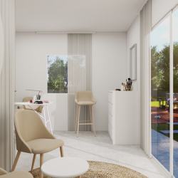 Svetel interier salona Amethyst