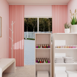 Razstavne police v salonu Floral Touch