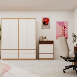 Mladinska soba Blossom z garderobno omaro