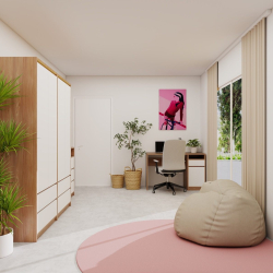 Mladinska soba Blossom z delovnim kotičkom