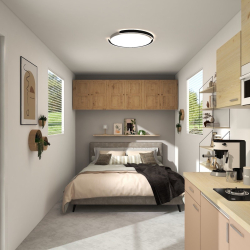 Spalni del s kuhinjo