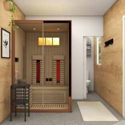 Savna Hosekra Harmony z lesenimi oblogami