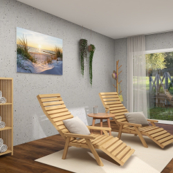 Lesena počivalnika ob panoramskem oknu